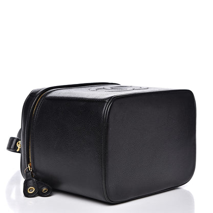Chanel Caviar CC Vanity Train Case Black 4 of 15
