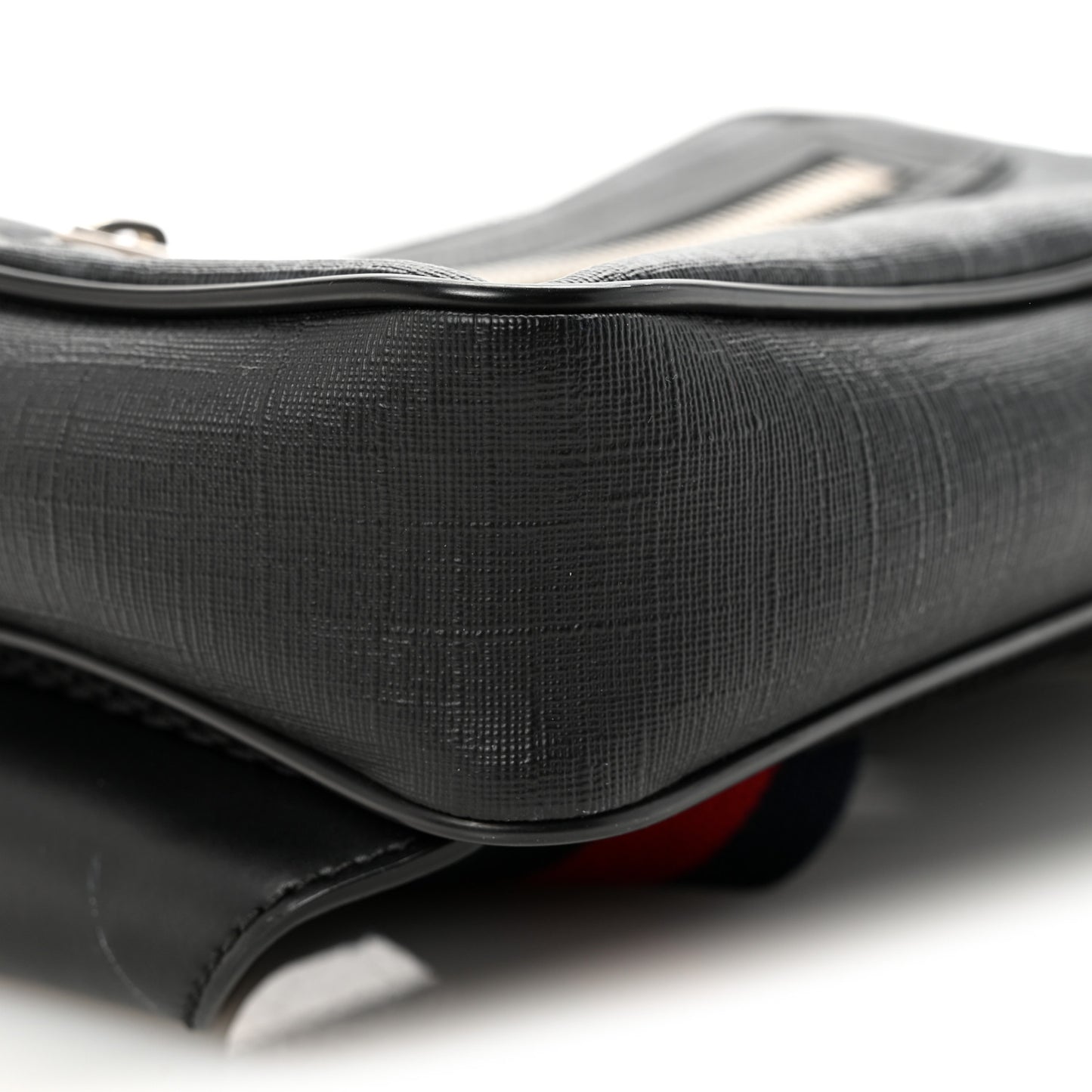 Soft GG Supreme Monogram Web Belt Bag Black Grey
