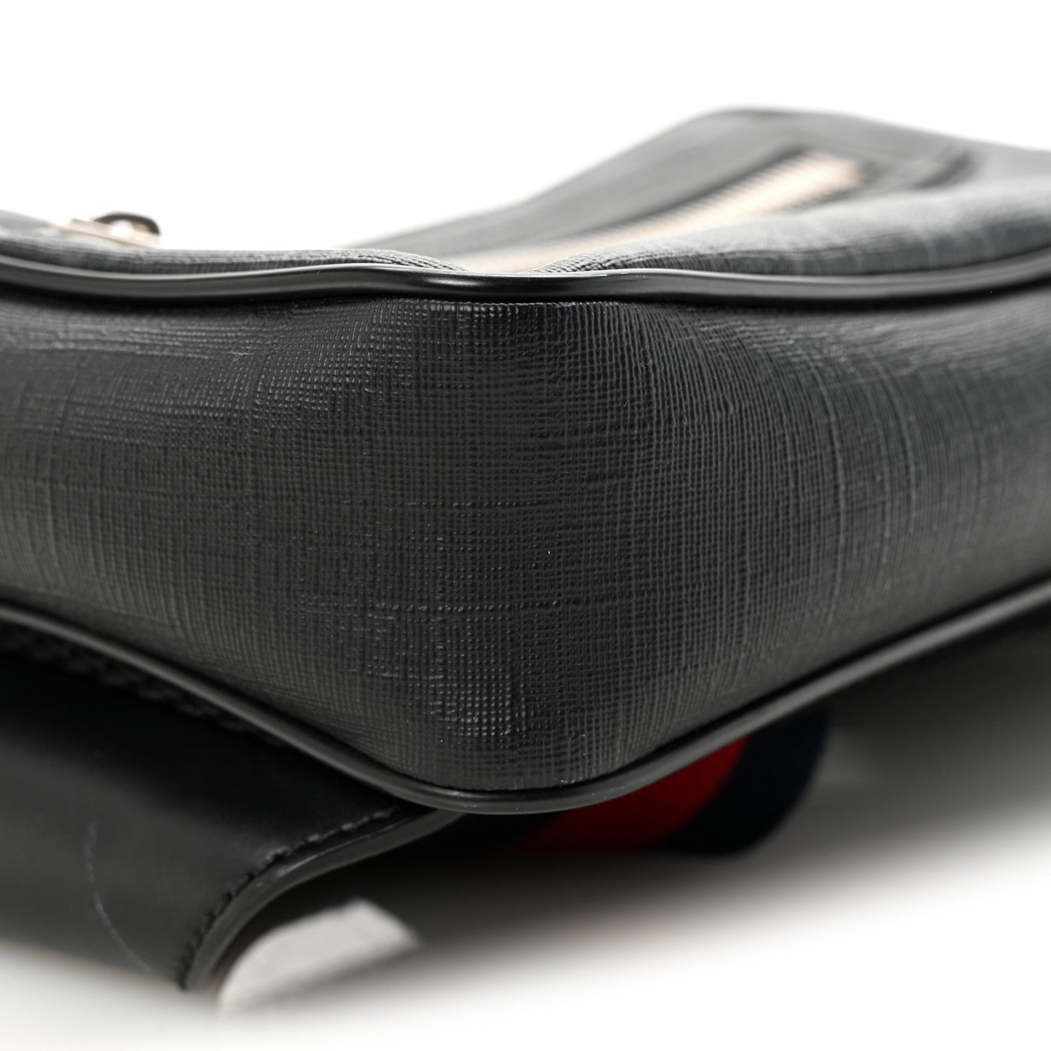 Gucci Soft GG Supreme Monogram Web Belt Bag Black Grey 9 of 12