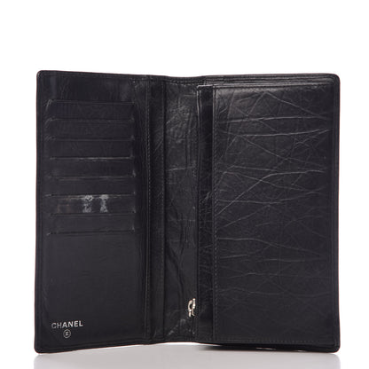 Chanel Aged Calfskin Quilted Cambon Yen Wallet Black 5 of 15