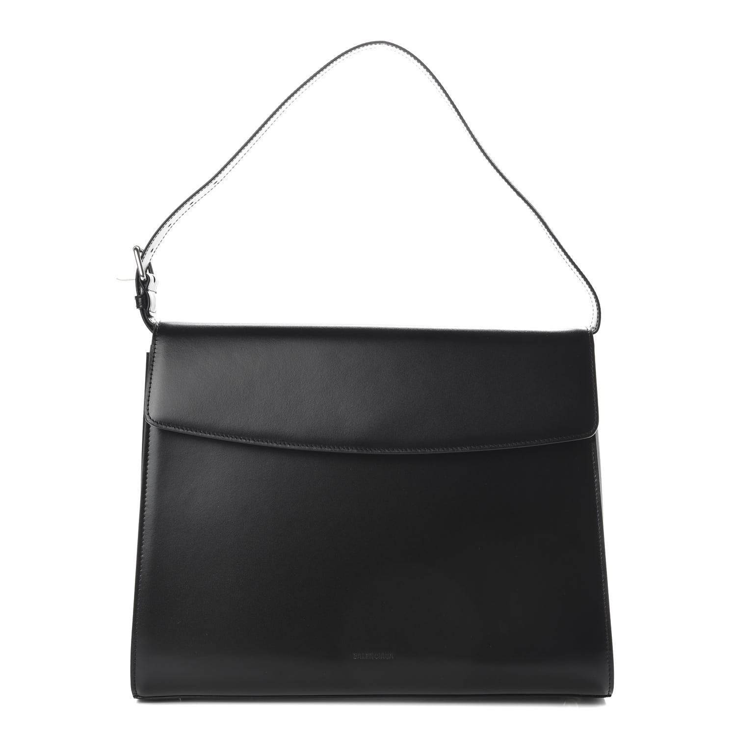 Balenciaga Shiny Box Calfskin Large Ghost Shoulder Bag Black 1 of 10