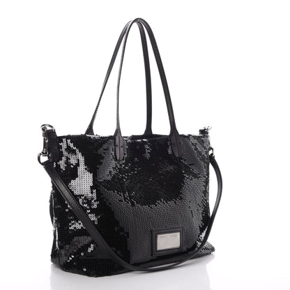 Valentino Garavani Sequin Petale Tote Black 4 of 8