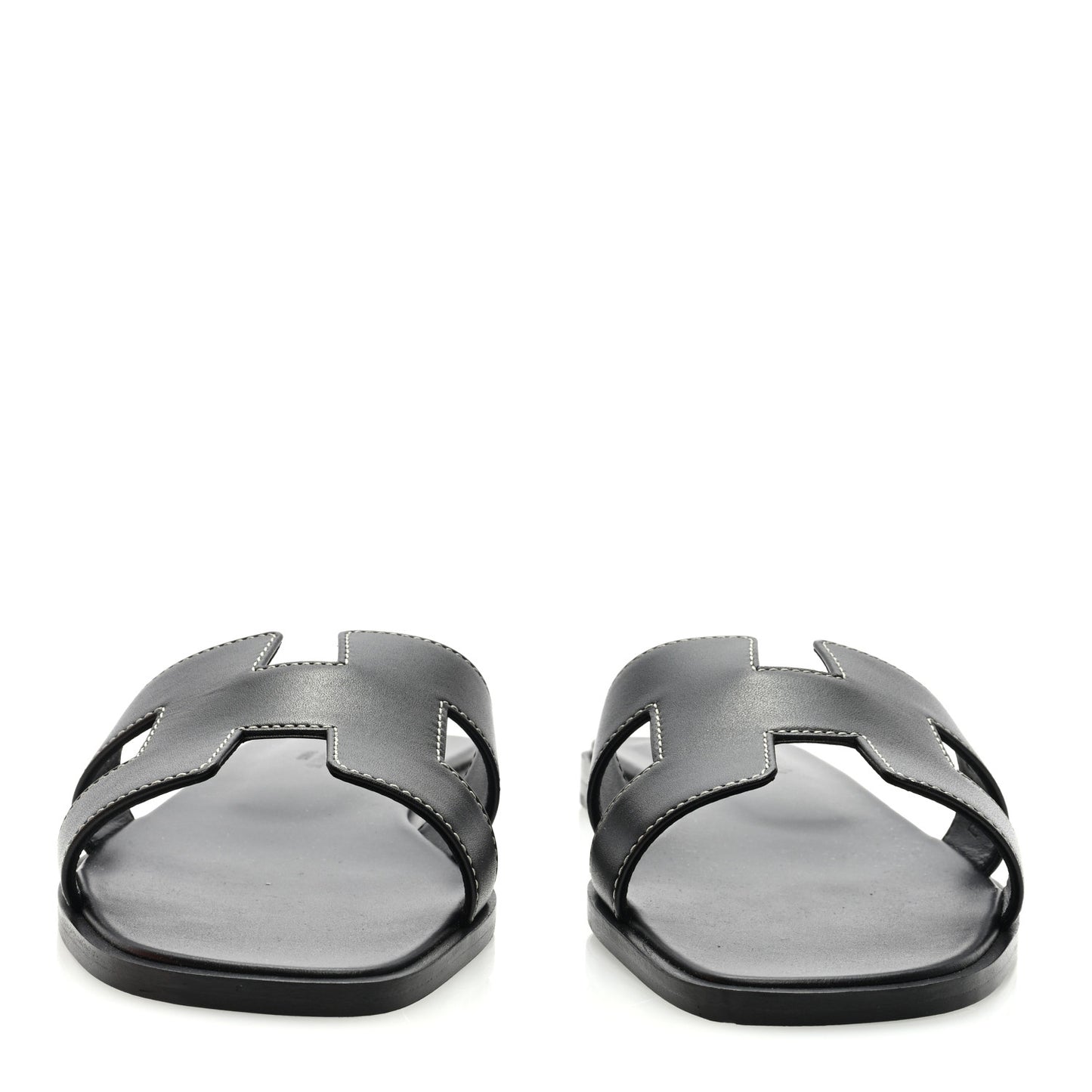 Box Calfskin Oran Sandals 37 Black