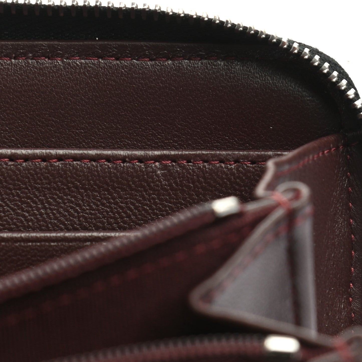 Lambskin Quilted Large Gusset Zip Around Wallet Black