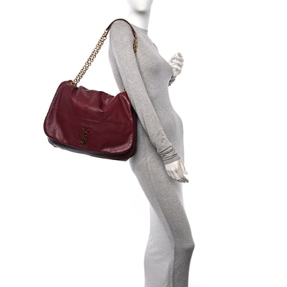 Saint Laurent Lambskin Matelasse Monogram Large Jamie 4.3 New Dark Bordeaux 2 of 10