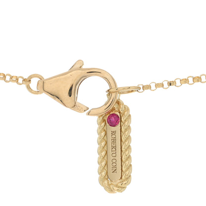 Roberto Coin 18K Yellow Gold Diamond New Barocco Station Necklace 4 of 4