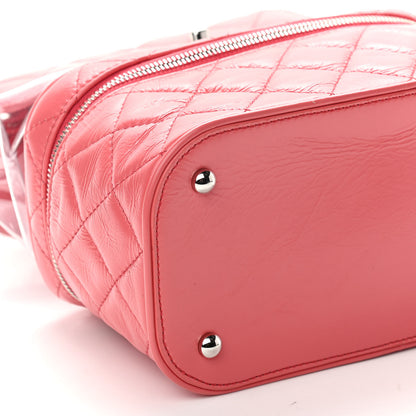 Chanel Crumpled Calfskin PVC Quilted Backpack Pink 8 of 9