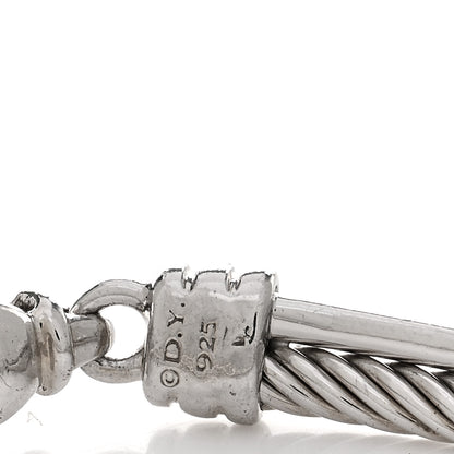 David Yurman Sterling Silver Diamond 3mm Crossover Bracelet 3 of 3