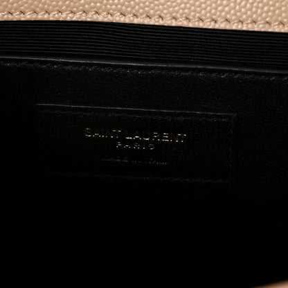 Saint Laurent Grain De Poudre Small Monogram Kate Satchel Dark Beige 6 of 10