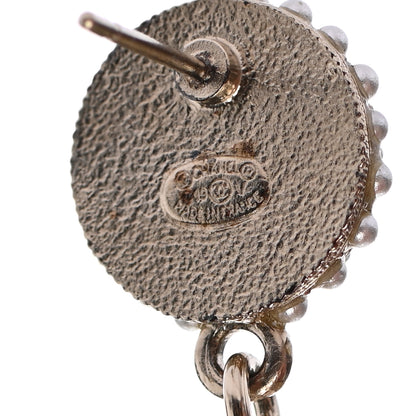 Chanel Pearl CC Drop Earrings Light Gold 4 of 4
