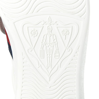 Gucci Calfskin Ayers Web Tiger Embroidered Mens Ace Sneakers 11.5 White 6 of 9
