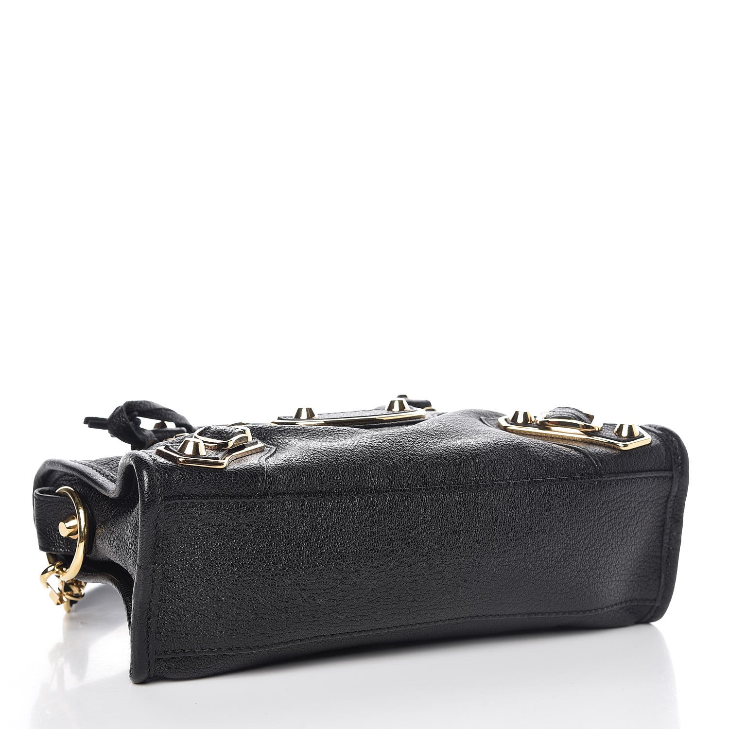 Balenciaga Chevre Gold Metallic Edge Hardware Mini City Black 4 of 7