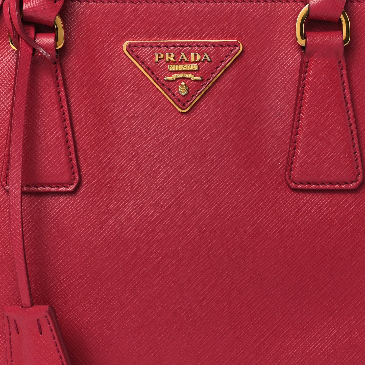 Saffiano Small Galleria Double Zip Tote Fuxia