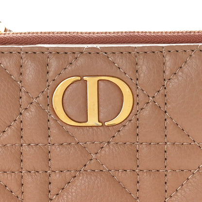 Christian Dior Grained Calfskin Supple Cannage Caro Dahlia Wallet Rose Des Vents 7 of 7
