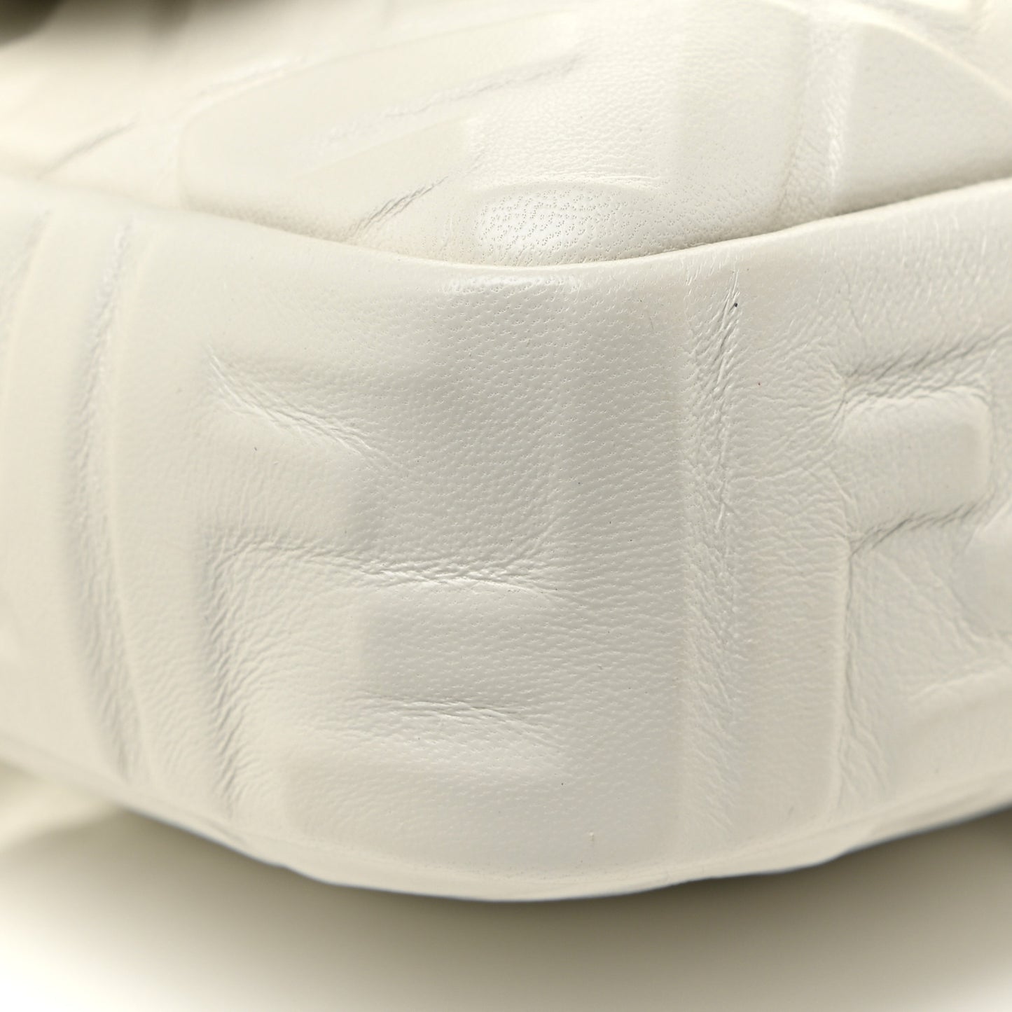 Nappa FF 1974 Embossed Baguette White