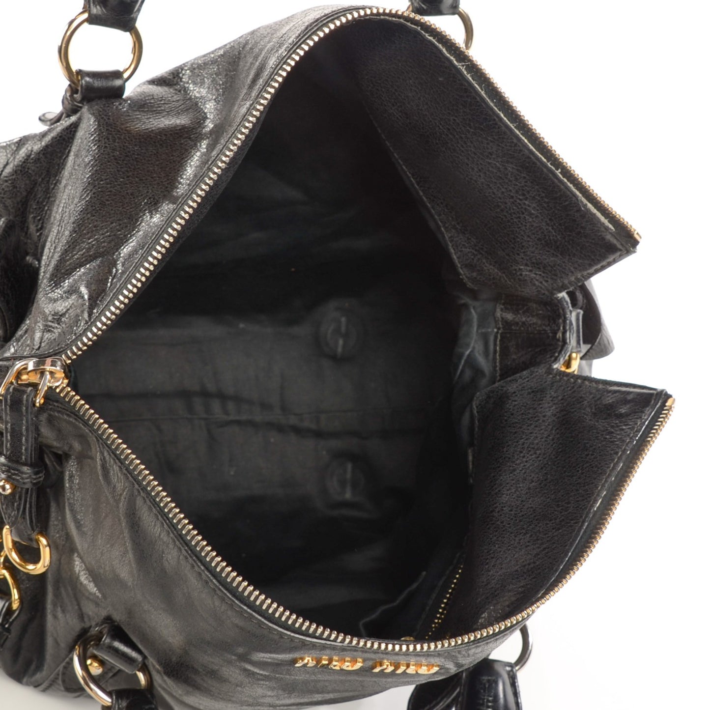Vitello Lux Medium Bow Bag Nero Black