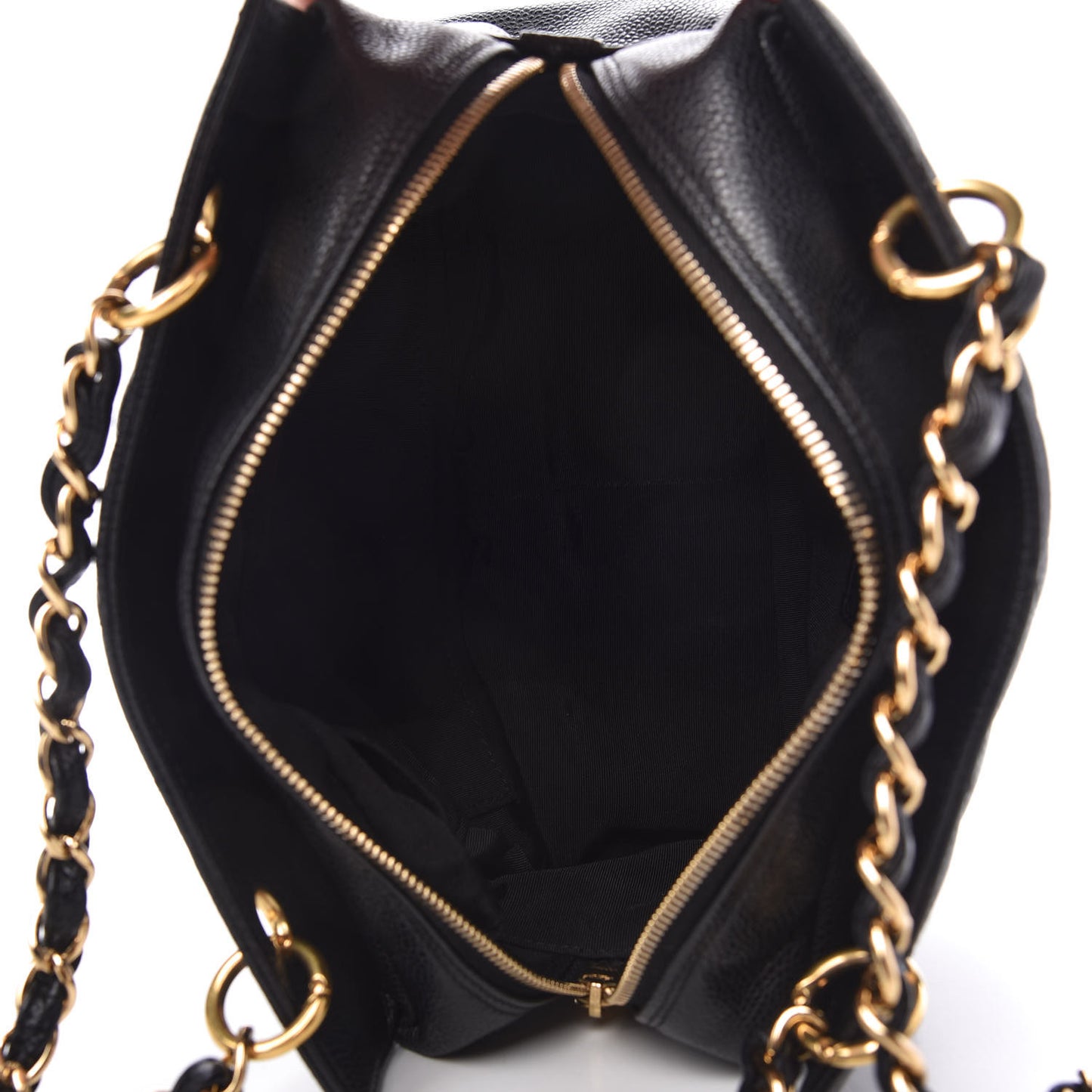 Caviar Quilted Petit Timeless Tote PTT Black