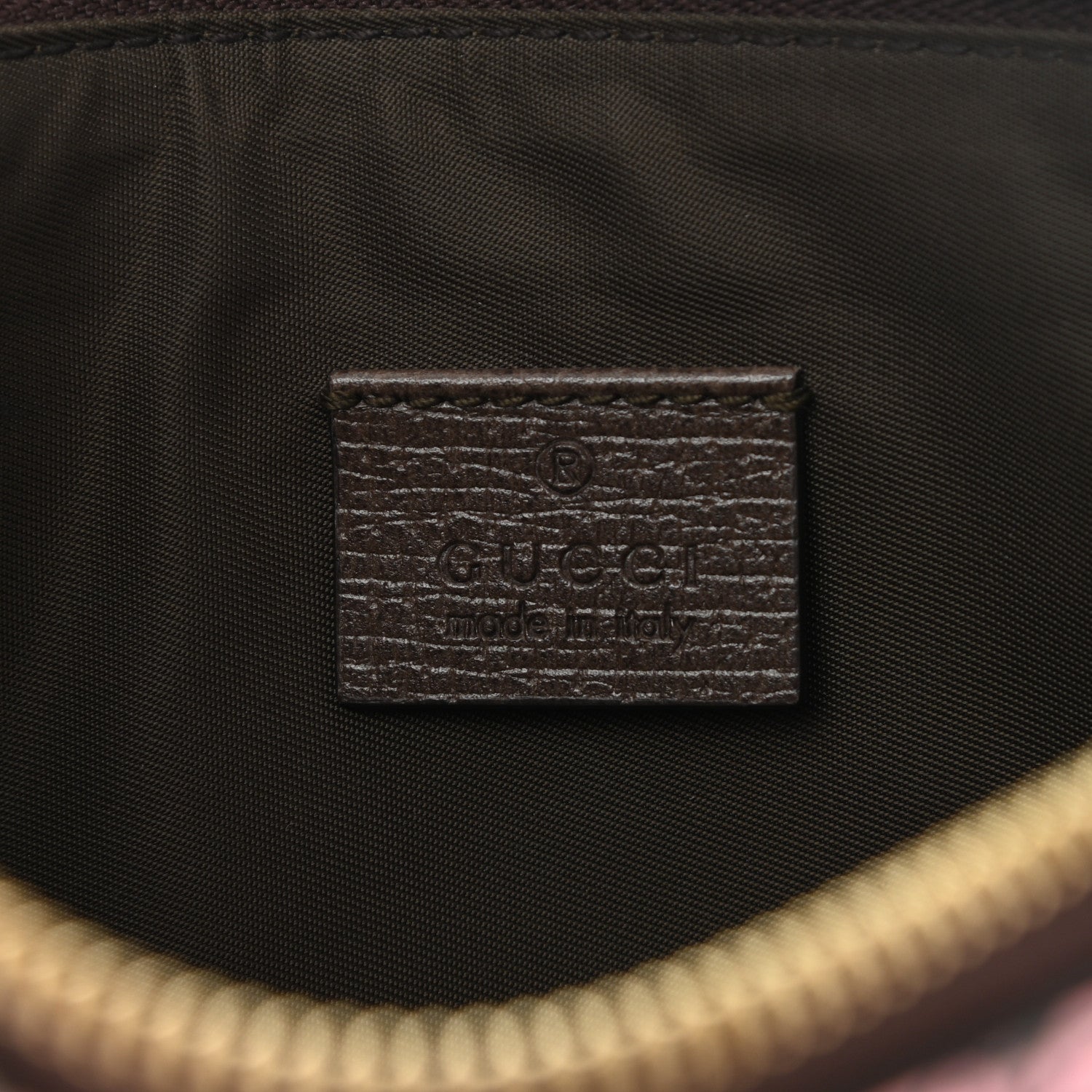 Gucci GG Supreme Monogram Bengal Zip Pouch Beige New Acero Crop Pink 6 of 10