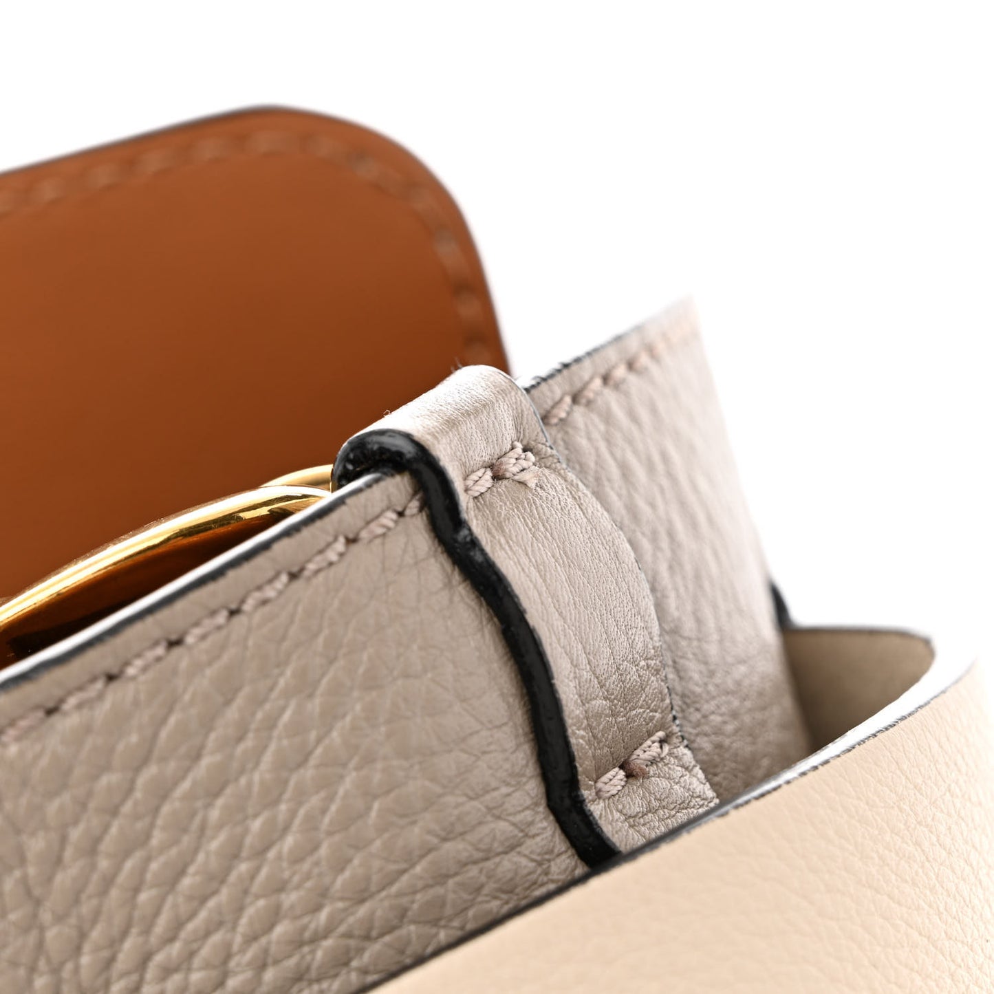 Soft Grain Calfskin Medium Belt Bag Mineral Grey