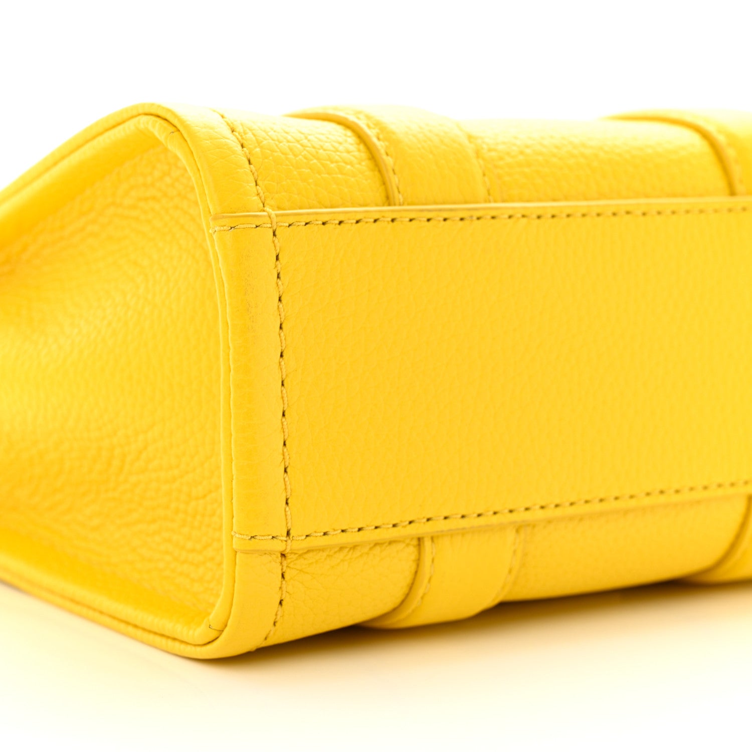 Marc Jacobs Grained Calfskin Micro The Tote Bag Yellow 9 of 10