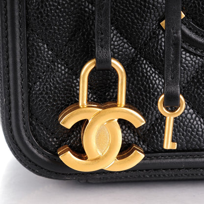 Chanel Caviar Quilted Medium CC Filigree Vanity Case Black 8 of 8