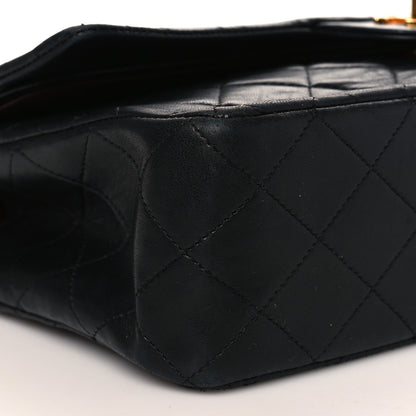 Chanel Lambskin Quilted Medium Double Flap Black 9 of 10