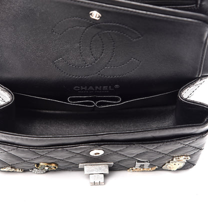 Chanel Aged Calfskin Lucky Charms 2.55 Reissue 224 Flap Black 6 of 8