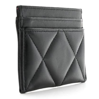 Chanel Lambskin Quilted Chanel 19 Card Holder Black 3 of 15