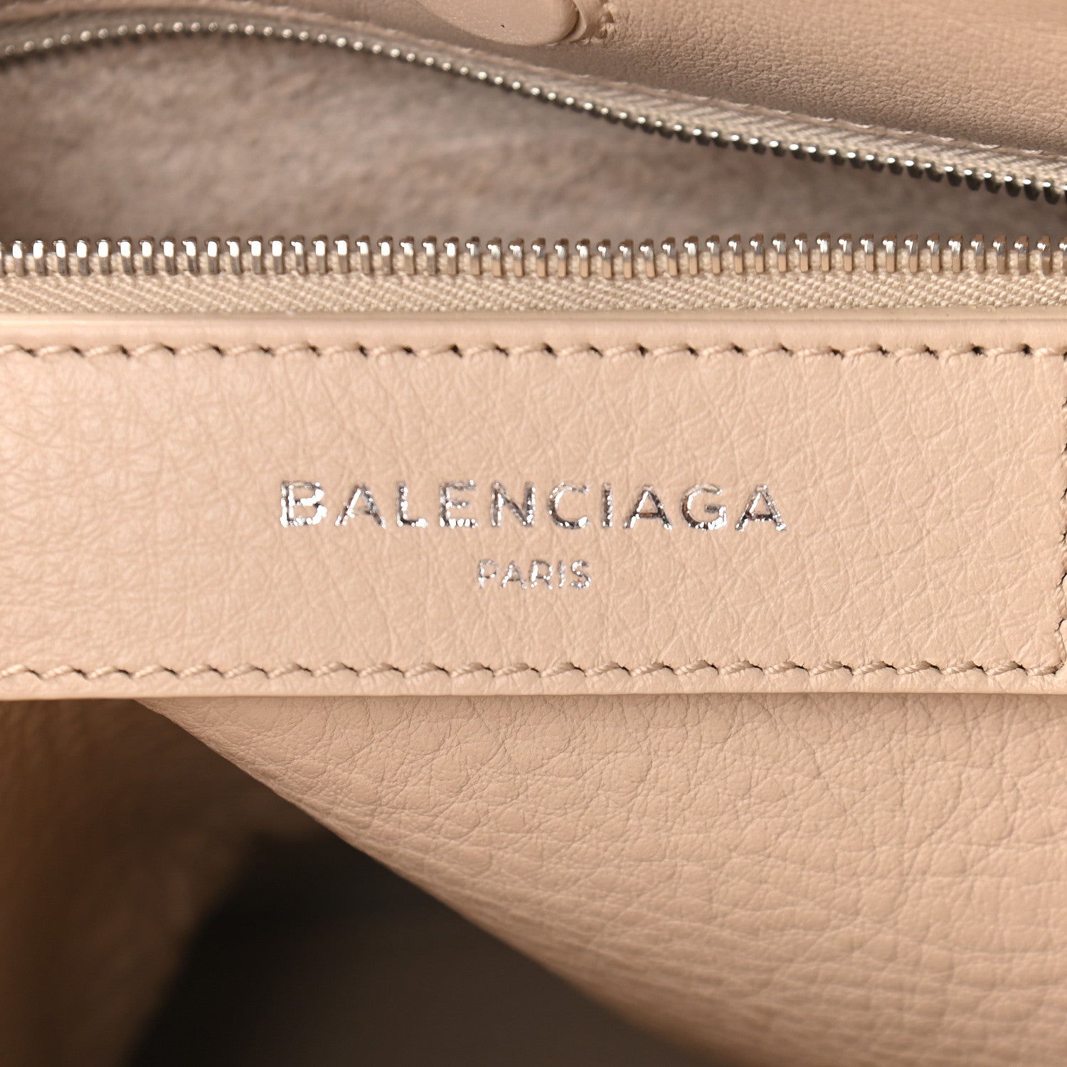 Balenciaga Grained Calfskin Papier Mini A4 Zip Around Tote Light Beige 6 of 10
