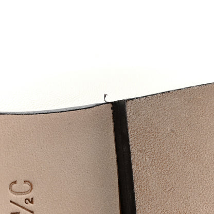 Chanel Lambskin Mary Jane Flats 36.5 White Black 10 of 11