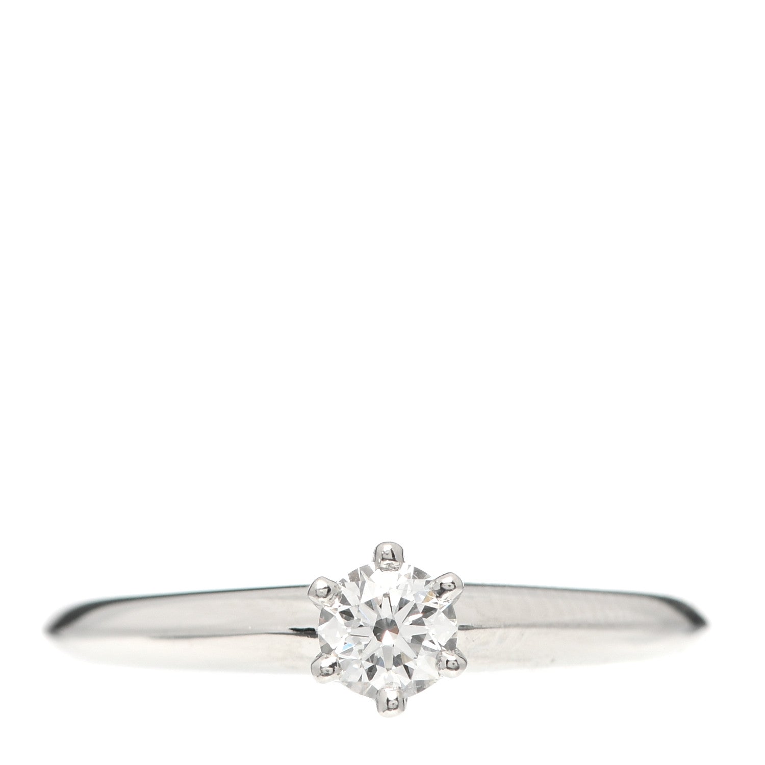 Tiffany Platinum Diamond .23ct Solitaire Engagement Ring 49 5 1 of 4