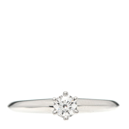 Tiffany Platinum Diamond .23ct Solitaire Engagement Ring 49 5 1 of 4