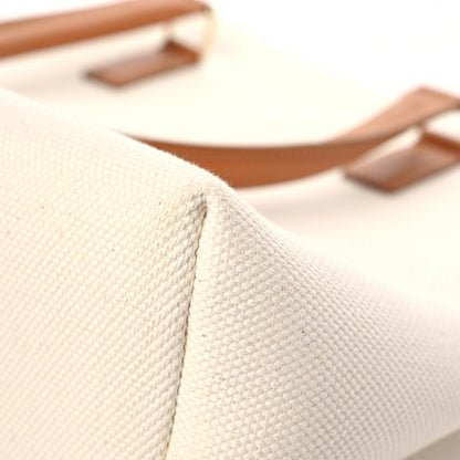Celine Canvas Calfskin Horizontal Cabas Natural Tan 11 of 14