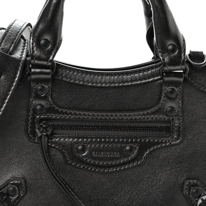 Balenciaga Smooth Calfskin Neo Classic Black Hardware Mini City Gunmetal 8 of 10