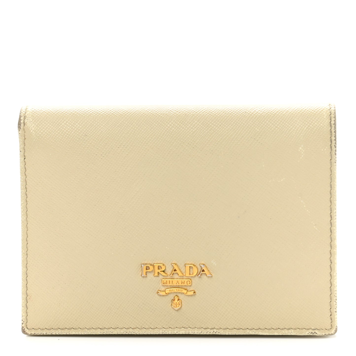 Saffiano Metal Bi-Fold Wallet Cera