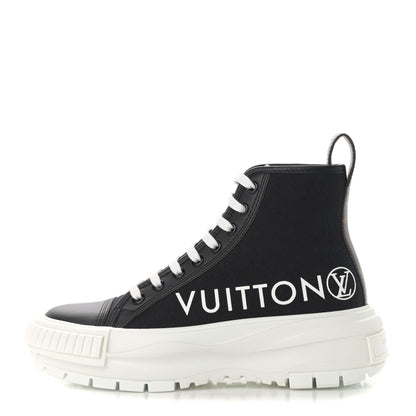 Louis Vuitton Canvas LV Squad Sneaker Boots 35 Black 1 of 9