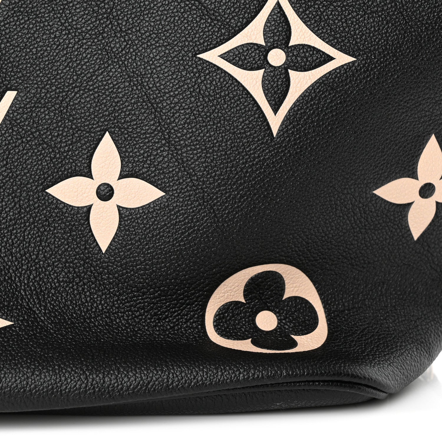 Louis Vuitton Empreinte Monogram Giant Neverfull MM Black Beige 12 of 14