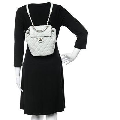 Chanel Caviar Quilted Mini Urban Spirit Backpack Light Blue 2 of 13