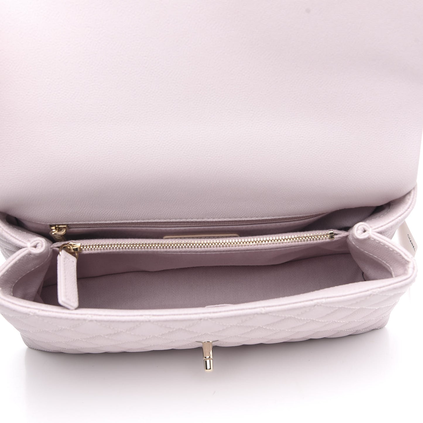 Caviar Quilted Small Coco Handle Flap Lilas Lilac