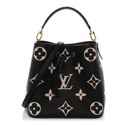 Louis Vuitton Empreinte Monogram Giant Neonoe MM Black Beige 1 of 9
