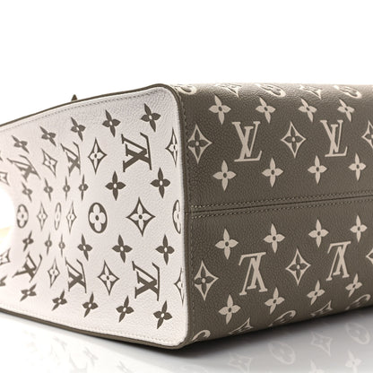 Louis Vuitton Empreinte Monogram Spring In The City Onthego MM Kaki Beige Cream 7 of 9