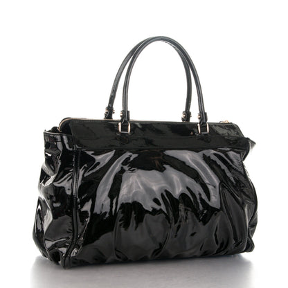 Gucci Patent Large D Gold Tote Black 3 of 8