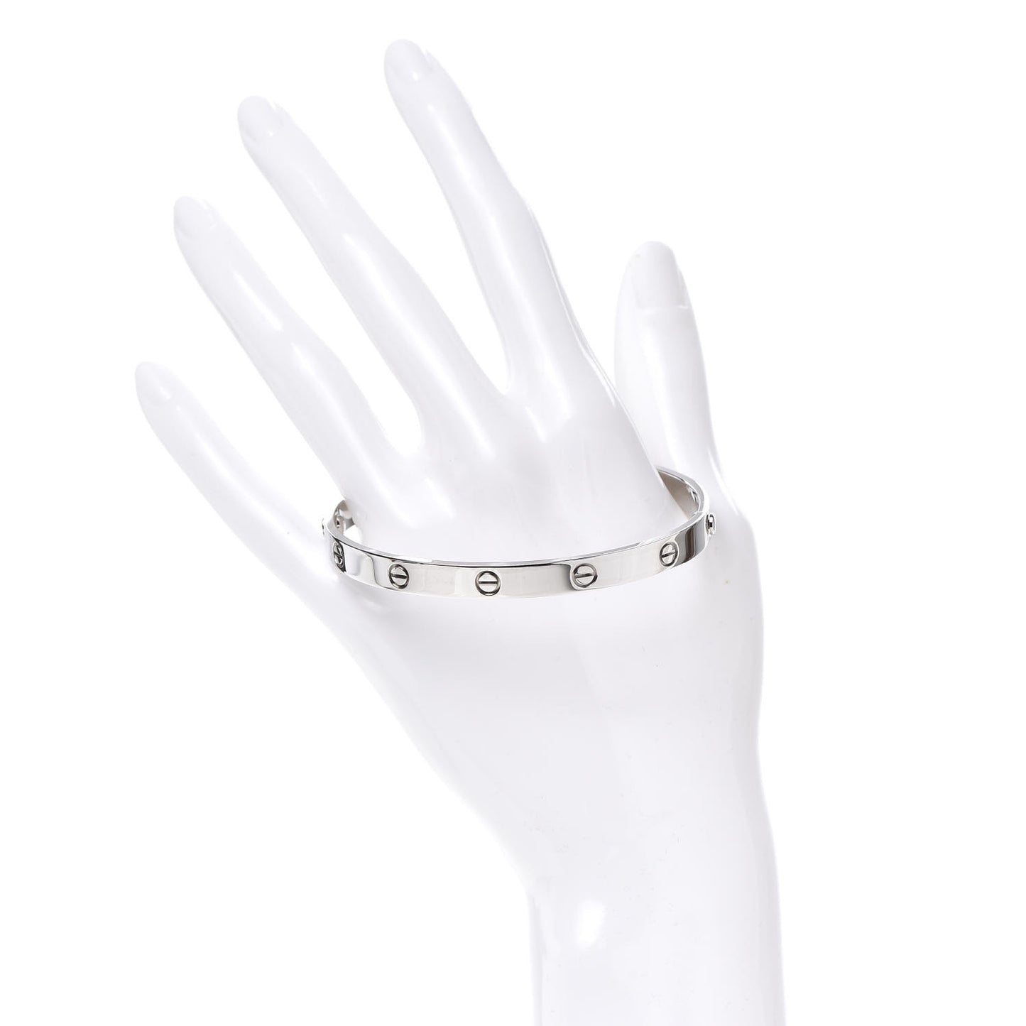 18K White Gold LOVE Bracelet 20