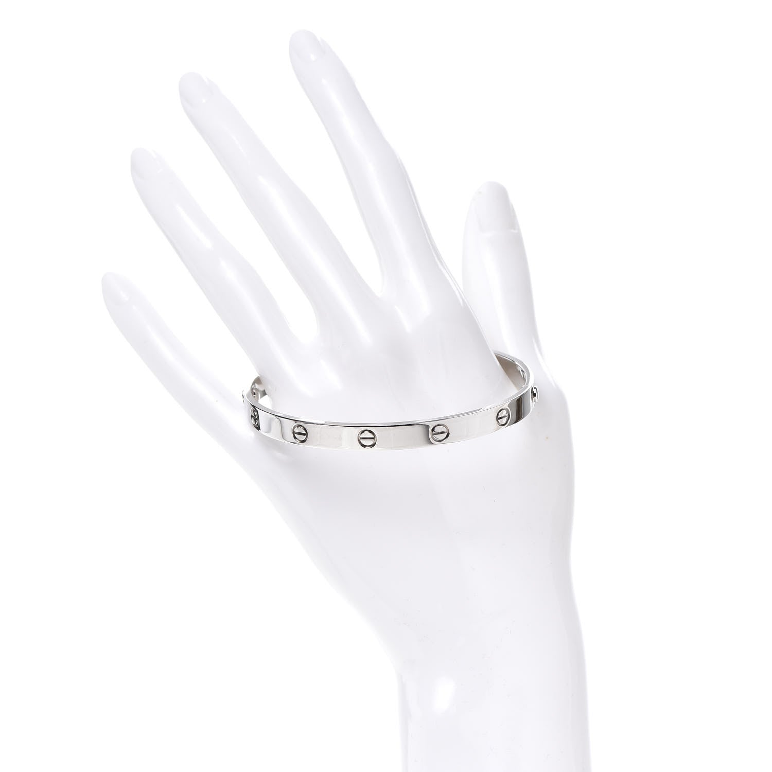 Cartier 18K White Gold LOVE Bracelet 20 2 of 6