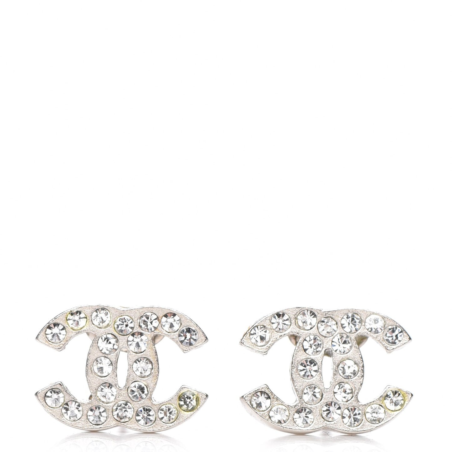 Crystal Timeless CC Earrings Silver