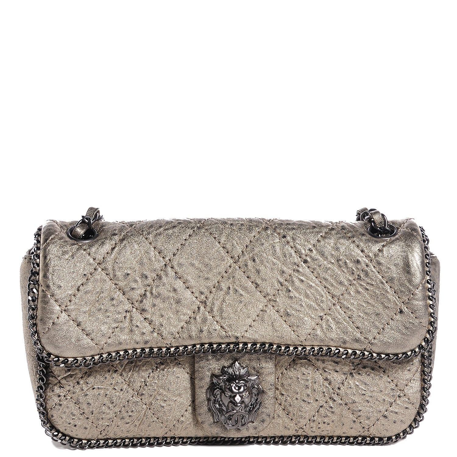 Chanel Leather Medium Leo Lion Flap Metallic 1 of 7