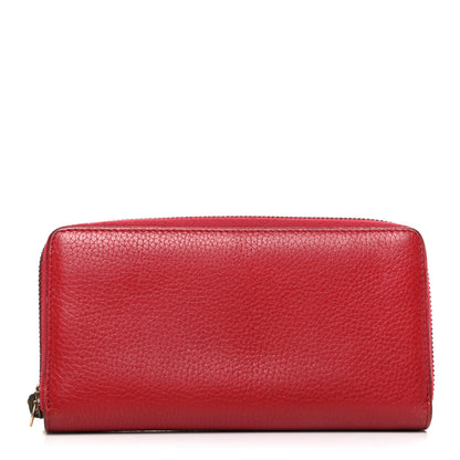 Gucci Cellarius Calfskin GG Marmont Charm Zip Around Wallet Vulcanic Red 1 of 6