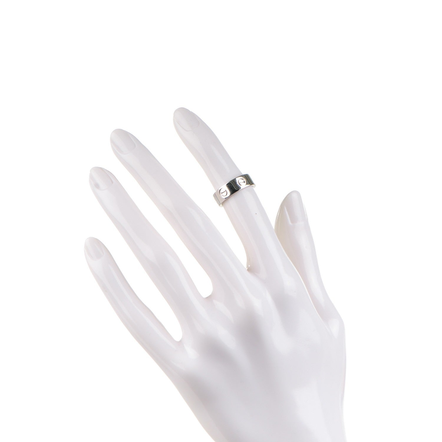 Cartier 18K White Gold 5.5mm LOVE Ring 47 4 2 of 5