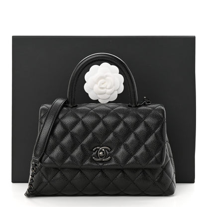 Chanel Caviar Quilted Mini Coco Handle Flap So Black 11 of 11