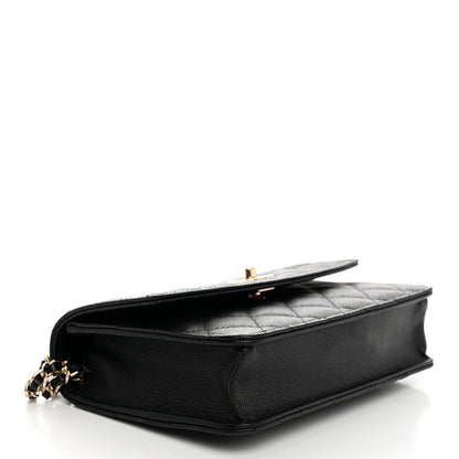 Chanel Caviar Quilted Trendy Handle Clutch With Chain Black 5 of 12